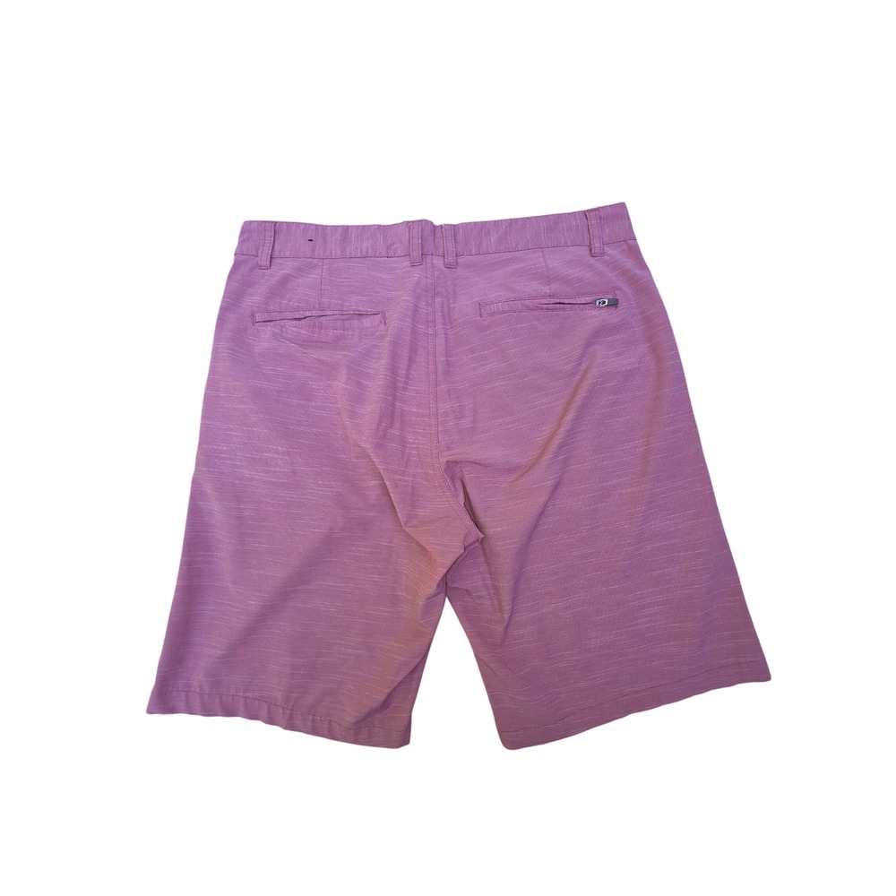 Split Mens Hybrid Walk Shorts Size 34 Pink Slub Texture Quick Dry Surf Casual - Picture 2 of 6